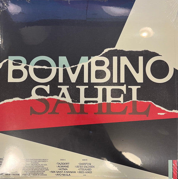 Bombino - Sahel — back sleeve