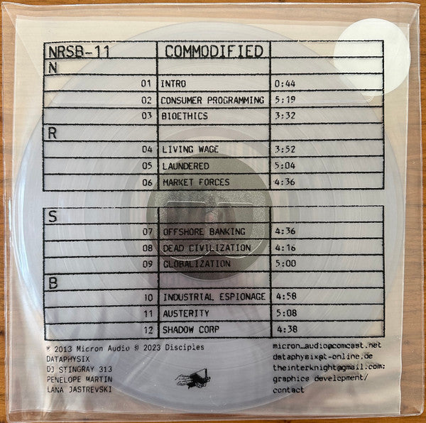 NRSB-11 - Commodified — back sleeve