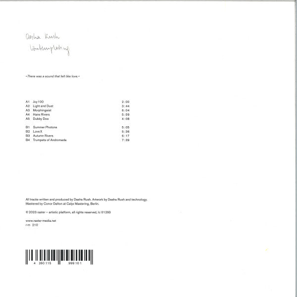 Dasha Rush - Contemplating — back sleeve