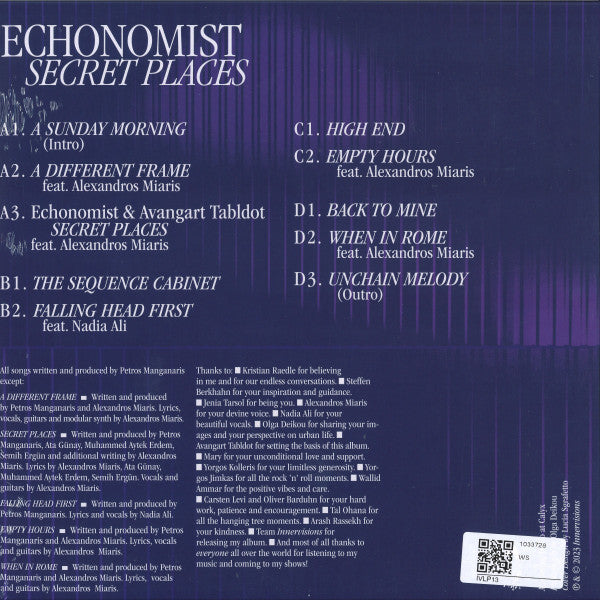 Echonomist - Secret Places — back sleeve