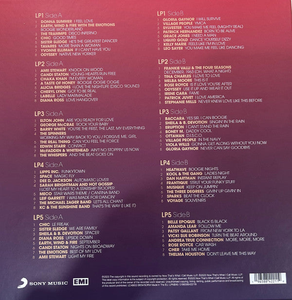 Various - NOW Presents Disco — back sleeve
