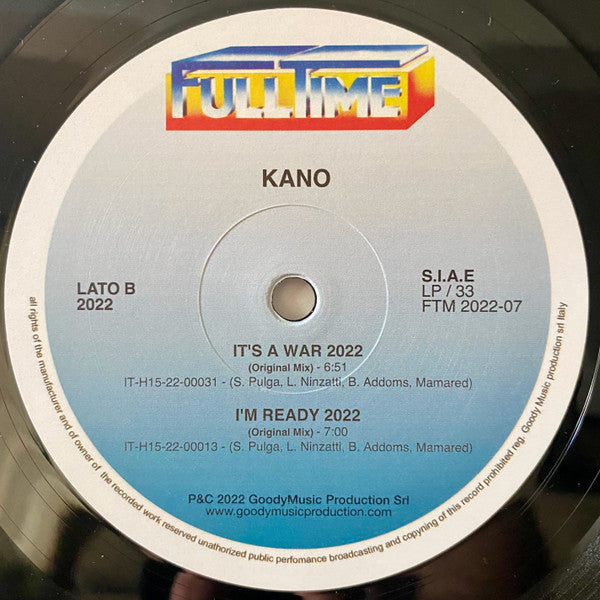 Kano : It's A War (Purple Disco Machine & Lorenz Rhode Remix) (12")