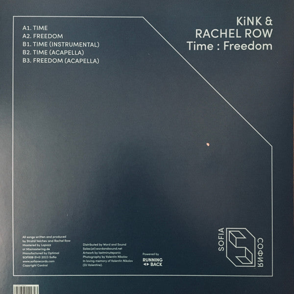 KiNK & Rachel Row - Time : Freedom — back sleeve