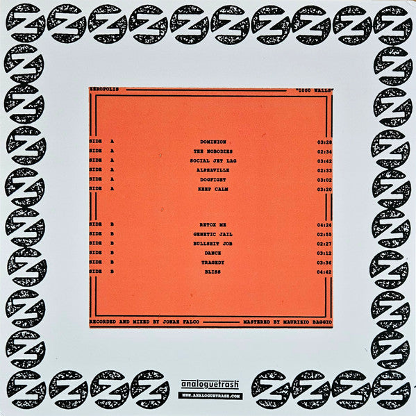 Zeropolis - 1000 Walls — back sleeve