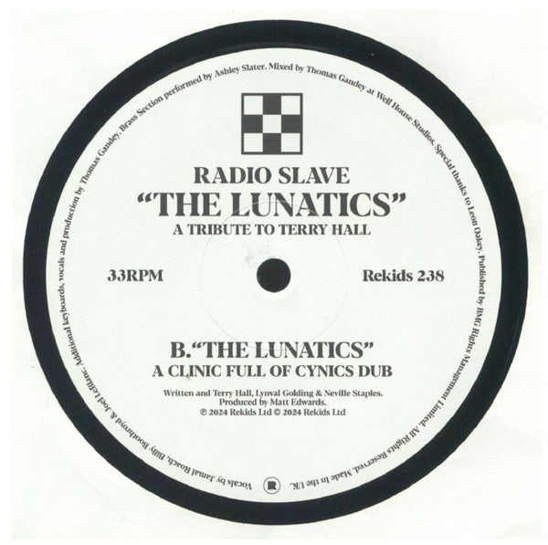 Radio Slave - The Lunatics: A Tribute To Terry Hall — back sleeve