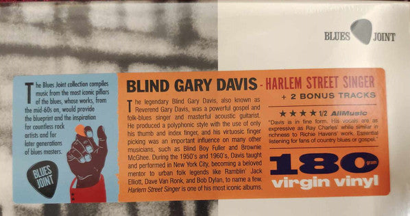 Blind Gary Davis - Harlem Street Singer — back sleeve