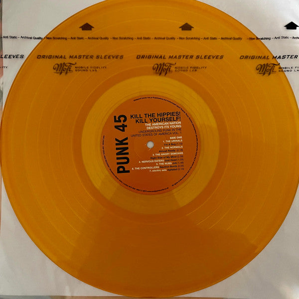 Various : Punk 45: Kill The Hippies! Kill Yourself! The American Nation Destroys Its Young (Underground Punk In The United States Of America, 1973-1980 Vol. 1) (2xLP, RSD, Comp, Ltd, RE, Ora)