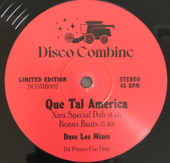 Dos Hombres Sonido - Que Tal America (Dave Lee Mixes) — front sleeve