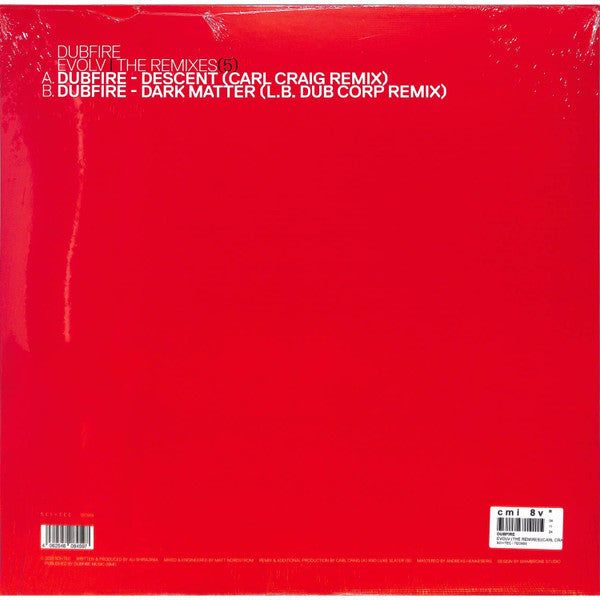 Dubfire - EVOLV | The Remixes (5) — back sleeve