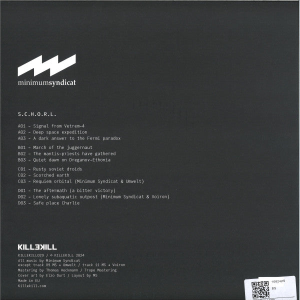 Minimum Syndicat - S.C.H.O.R.L. — back sleeve