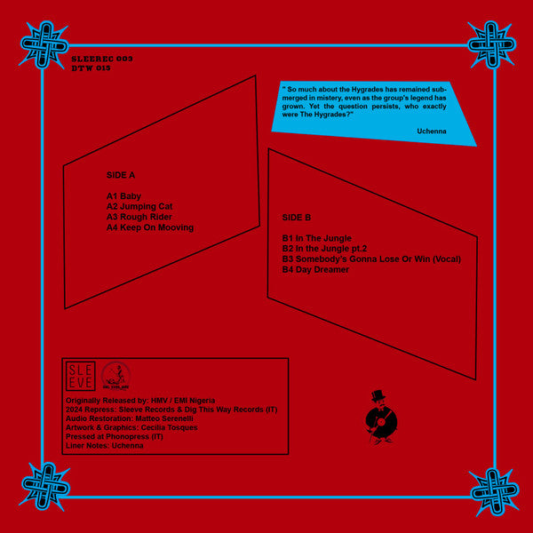 The Hygrades - The Hygrades — back sleeve