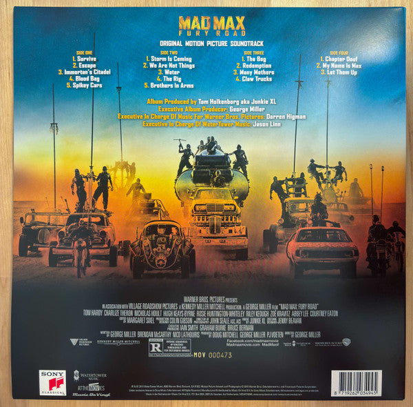 Tom Holkenborg AKA Junkie XL - Mad Max: Fury Road (Original Motion Picture Soundtrack) — back sleeve