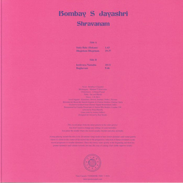 Jayashree - Shravanam — back sleeve