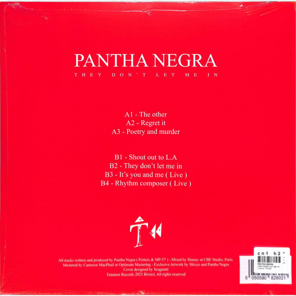 Pantha Negra - They Don't Let Me In — back sleeve