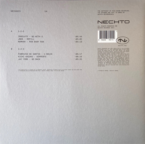 Various - NECH025 EP — back sleeve