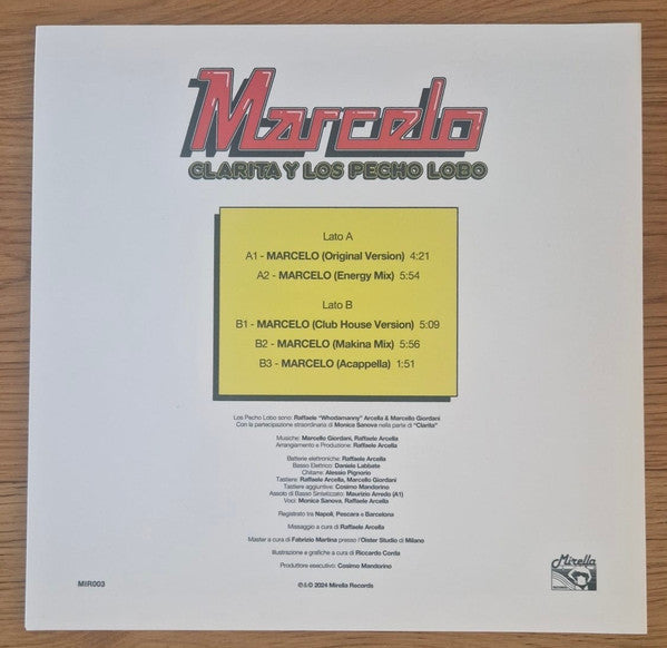 Clarita Y Los Pecho Lobo - Marcelo Ep — back sleeve