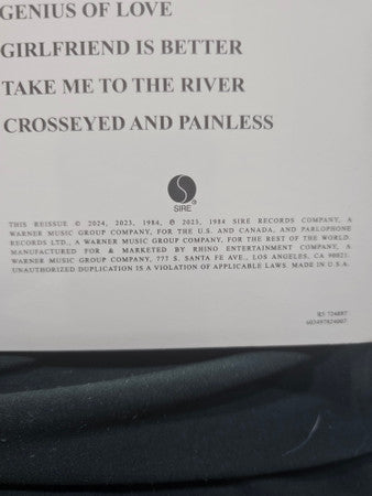 Talking Heads : Stop Making Sense (Music From A Film By Jonathan Demme And Talking Heads) (2xLP, Album, Ltd, RE, RM, Cle)
