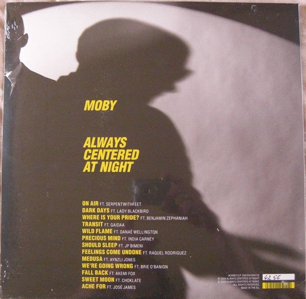 Moby - Always Centered At Night — back sleeve