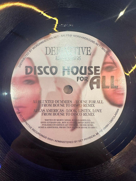 From House To Disco - Disco House For All — back sleeve