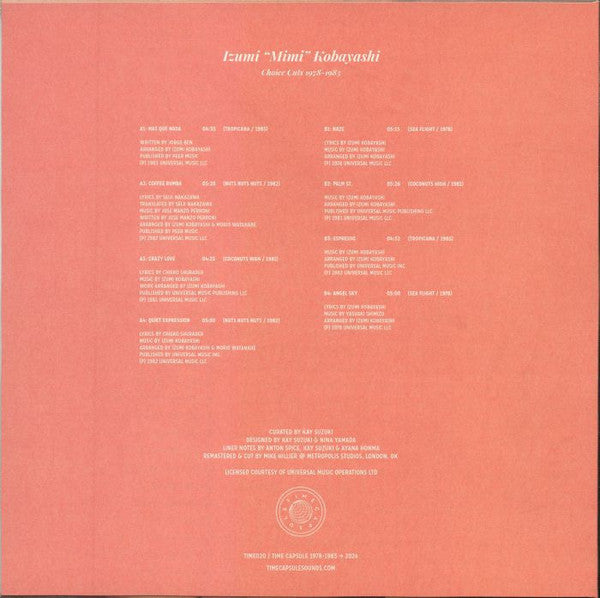 Mimi Izumi Kobayashi - Choice Cuts 1978-1983 — back sleeve