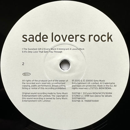 Sade : Lovers Rock (LP, Album, RE, Hal)