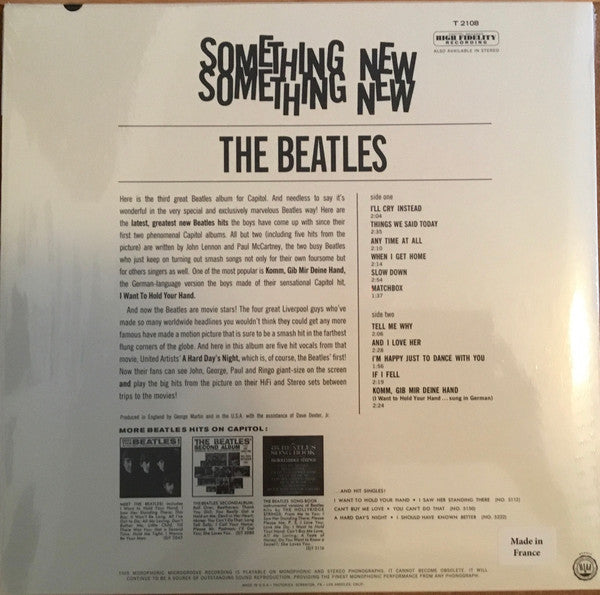 The Beatles - Something New — back sleeve
