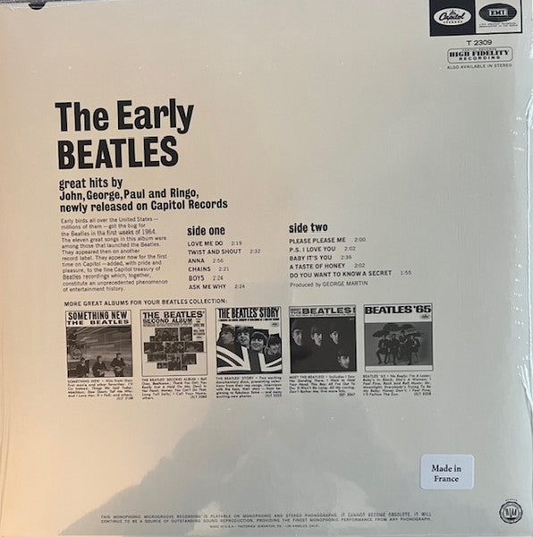 The Beatles - The Early Beatles — back sleeve