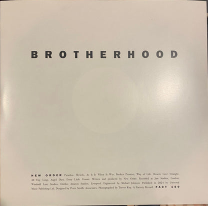 New Order : Brotherhood (LP, Album, RE, RM, 180 + CD, Album, RE, RM + 2xDVD)