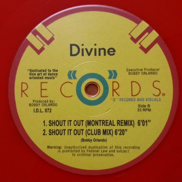 Divine : Shout It Out (12", Maxi, Red)