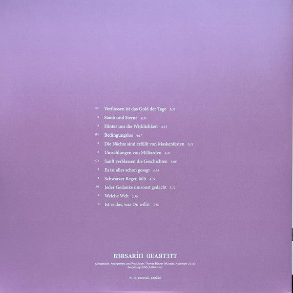 Bersarin Quartett : III (2x12", Album, Ltd, Tra)