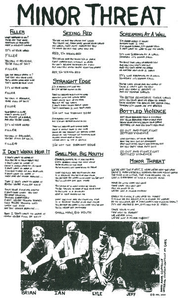 Minor Threat : Minor Threat (7", EP, RE, RM, RP, Red)