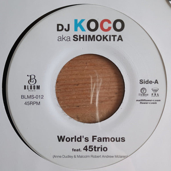 DJ Koco A.K.A. Shimokita Feat. 45 Trio - World's Famous — back sleeve