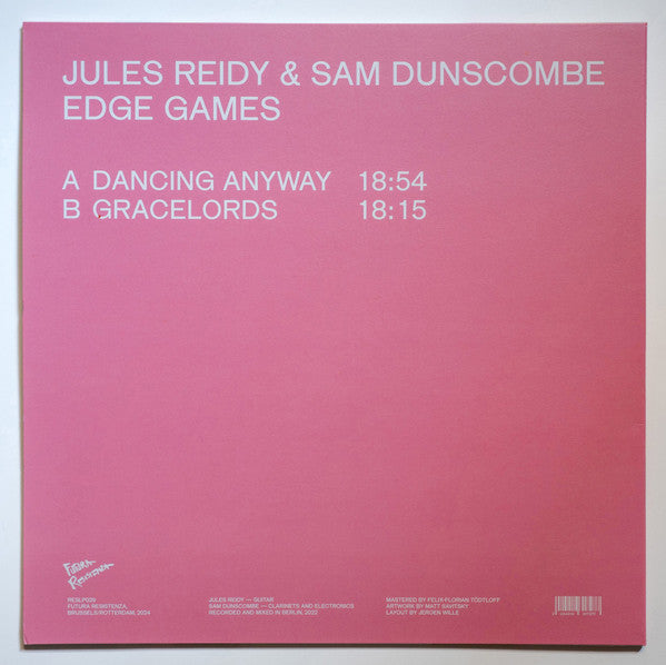 Julia Reidy & Sam Dunscombe : Edge Games (LP, Album, Ltd)