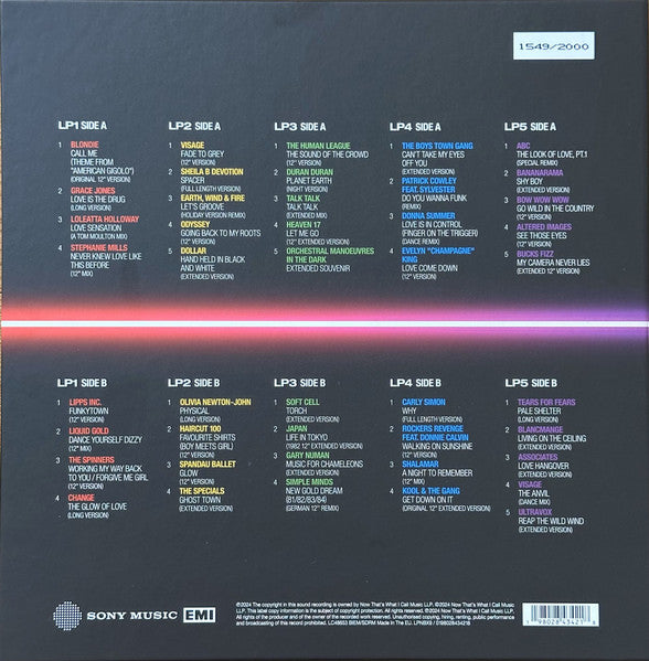Various - Now Presents 12" 80s Volume One (1980-1982) — back sleeve
