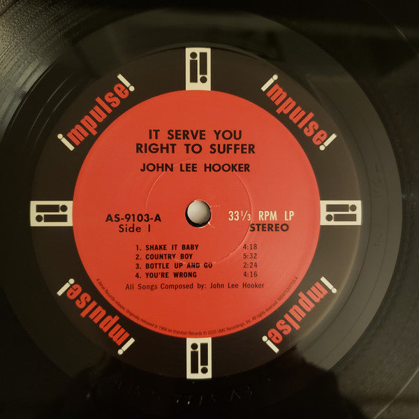 John Lee Hooker : It Serve You Right To Suffer (LP, Album, RE, 180)
