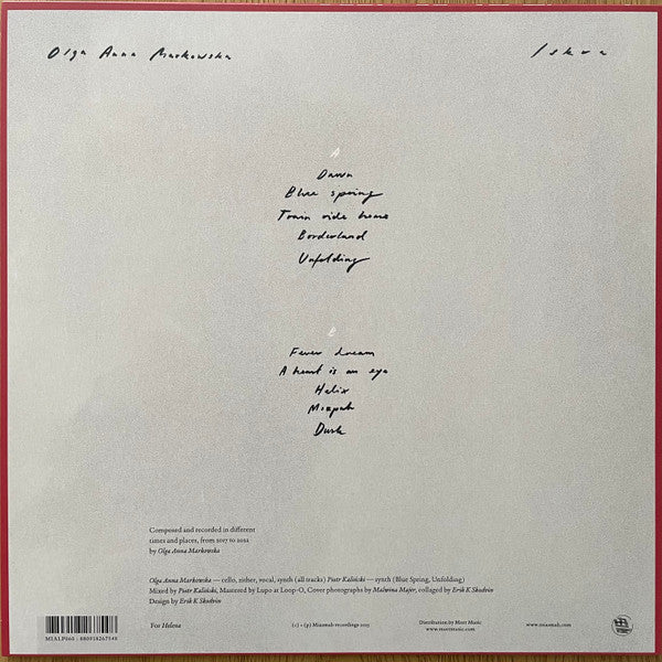 Olga Anna Markowska - Iskra — back sleeve