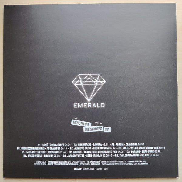 Various - Essential Memories EP Part VI — back sleeve