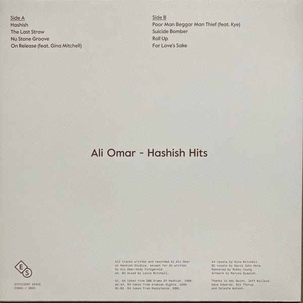 Ali Omar - Hashish Hits — back sleeve