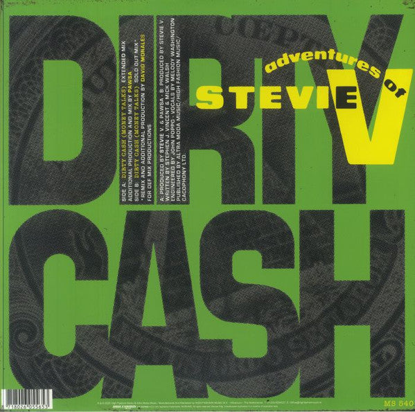 PAWSA & Adventures Of Stevie V. - Dirty Cash (Money Talks) — back sleeve