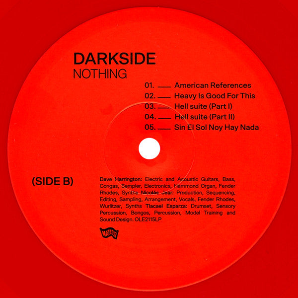 DARKSIDE (22) : Nothing (LP, Album, Ltd, Red)