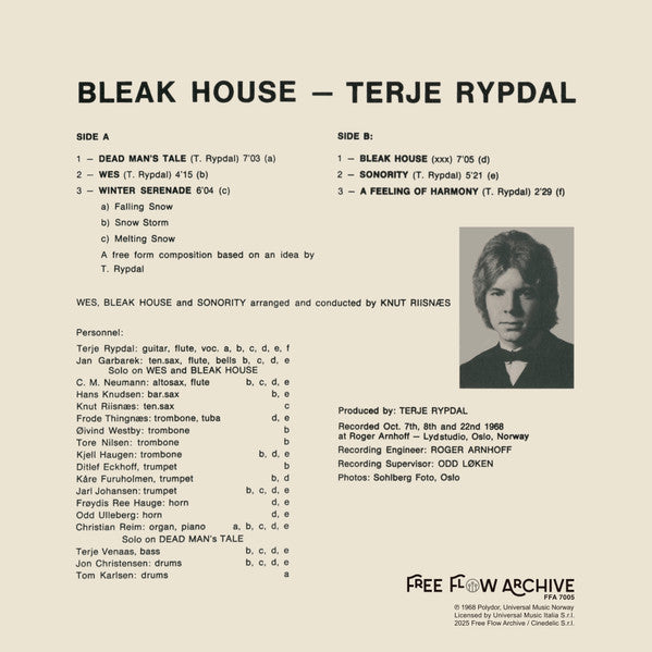 Terje Rypdal - Bleak House — back sleeve