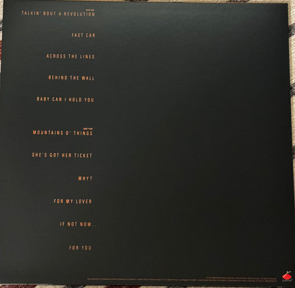 Tracy Chapman - Tracy Chapman — back sleeve