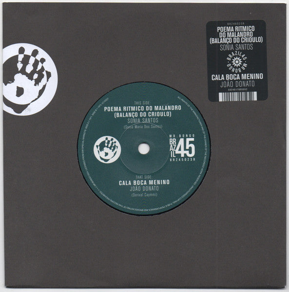 Sonia Santos / João Donato - Poema Ritmico Do Malandro (Balanço Do Crioulo) / Cala Boca Menino — front sleeve