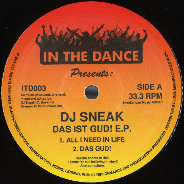 DJ Sneak - Das Ist Gud! E.P. — front sleeve