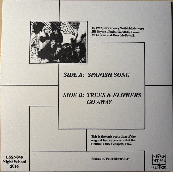 Strawberry Switchblade - 1982 4-Piece Demo — back sleeve