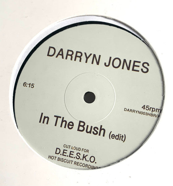 Darryn Jones : In The Bush / Now I Know (12")