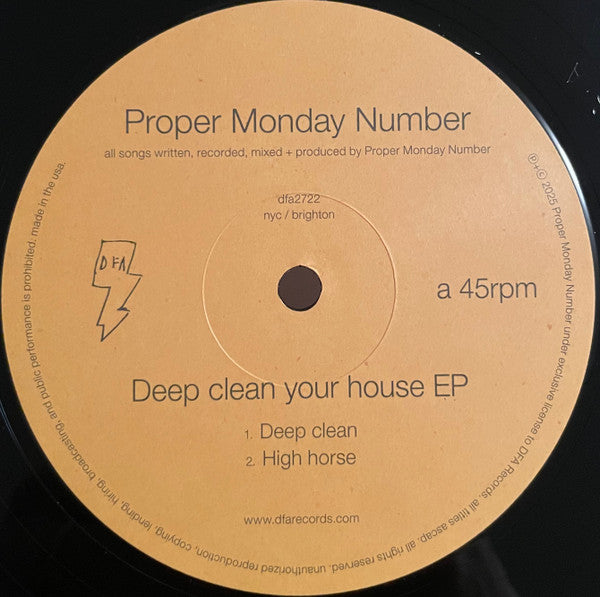 Proper Monday Number : Deep Clean Your House (12", EP)