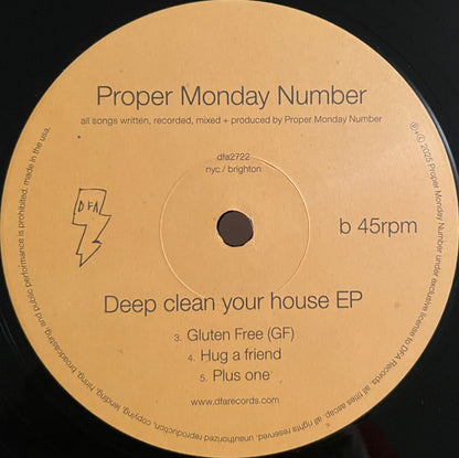 Proper Monday Number : Deep Clean Your House (12", EP)