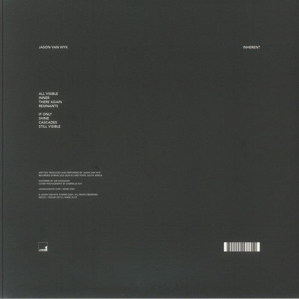 Jason van Wyk - Inherent — back sleeve