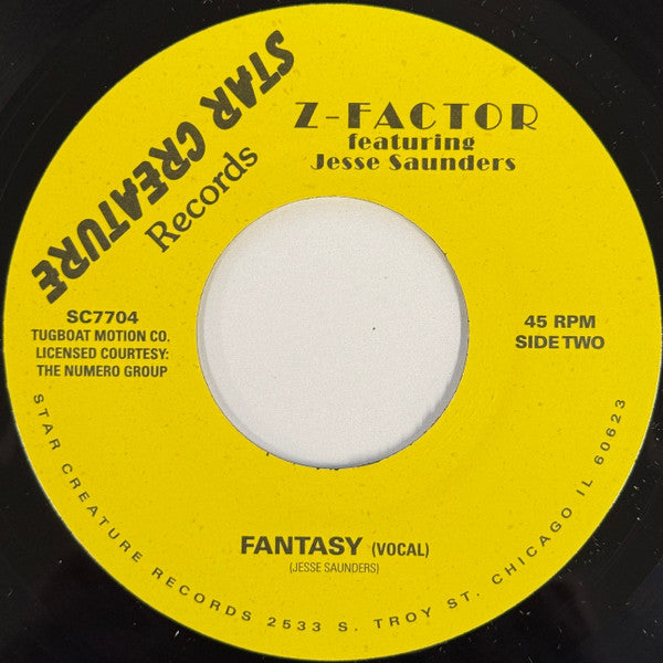 Jesse Saunders / Z-Factor - Funk-U-Up / Fantasy (Vocal) — back sleeve